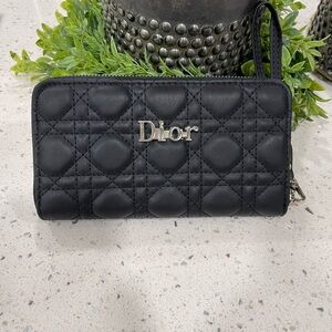 Dior Black Quilted Wallet
